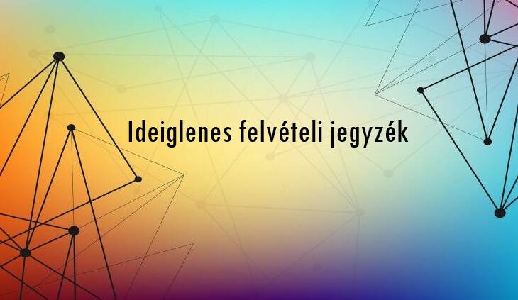 Ideiglenes felvteli jegyzk